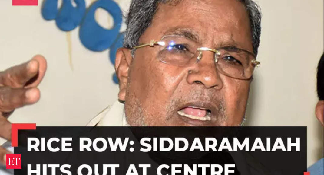 Karnataka Rice Row: Government of India plays dirty politics, says CM Siddaramaiah