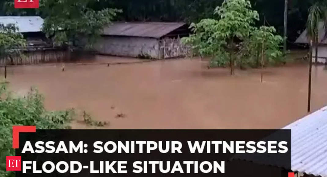 Assam’s Sonitpur witnesses flood-like situation due to increase in water level of Brahmaputra River