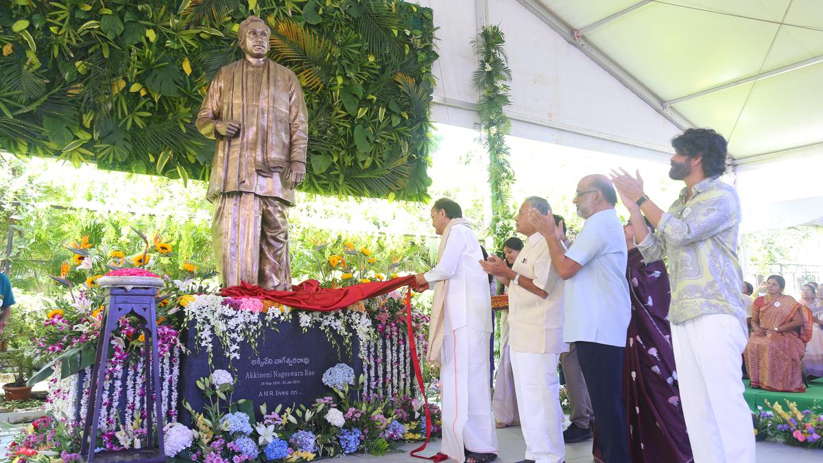 Bronze Statue of Akkineni Nageswara Rao Unveiled at Annapurna Studios