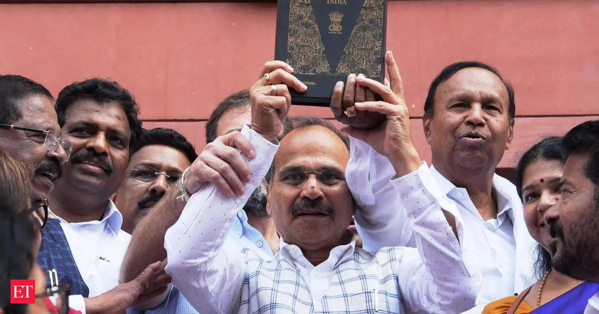 Congress leader Adhir Ranjan Chowdhury raises concerns over omission of ‘socialist’ and ‘secular’ in new copies of Constitution