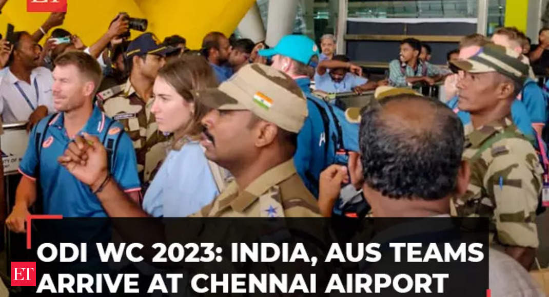 ODI Cricket World Cup 2023: Indian, Australian teams arrive at Chennai Airport