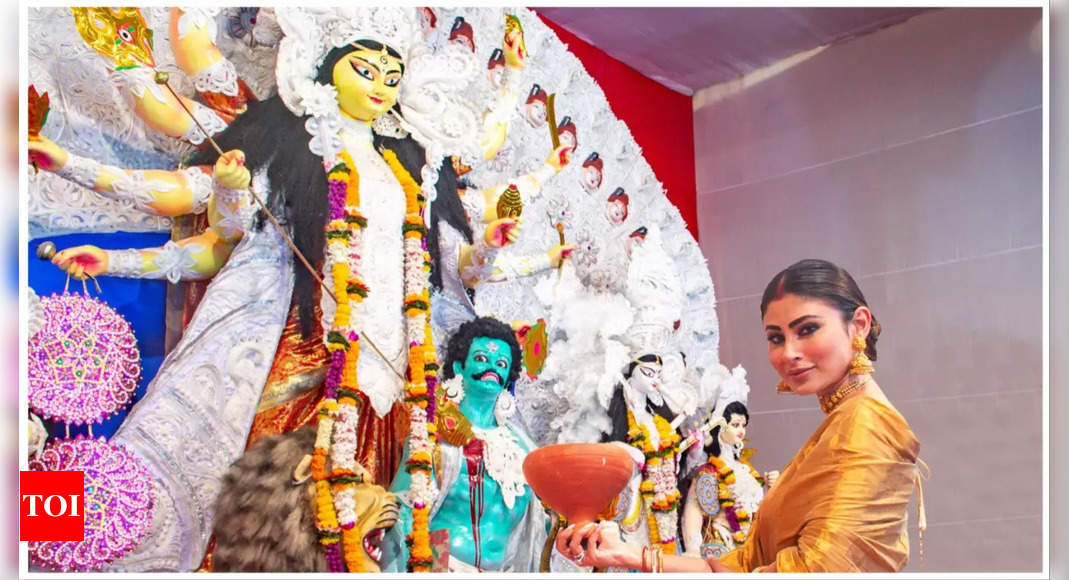 Mouni Roy: Dashami is a mixed feeling as you bid Durga maa goodbye