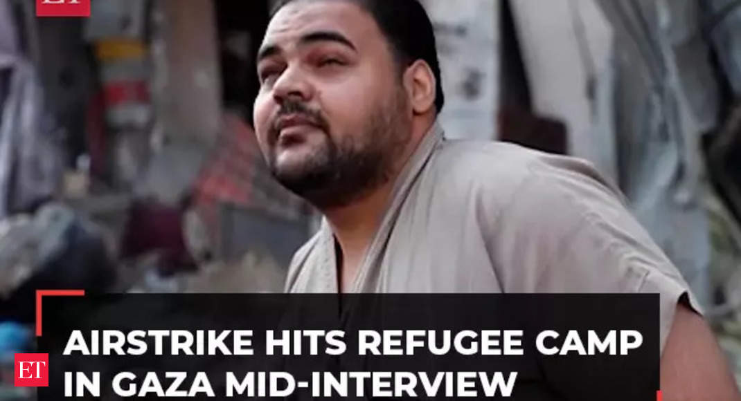 Israel Hamas War: Airstrike hits refugee camp in Gaza mid-interview, watch!