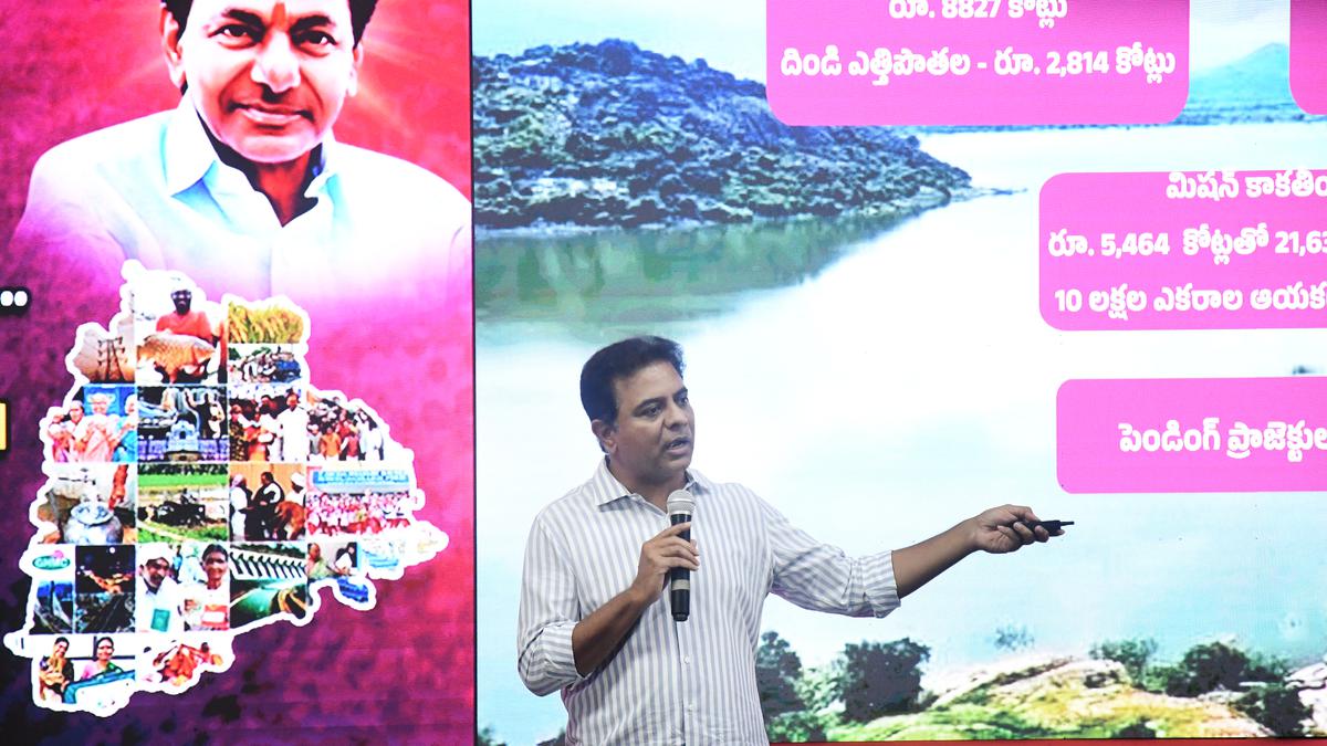 Telangana’s Assets Being Shown as Debts: K.T. Rama Rao Alleges in His Presentation Countering White Papers of the Government