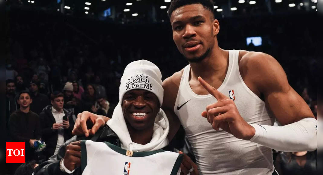 Real Madrid Star Vinicius Jr. Receives Gifts from Giannis Antetokounmpo at NBA Game