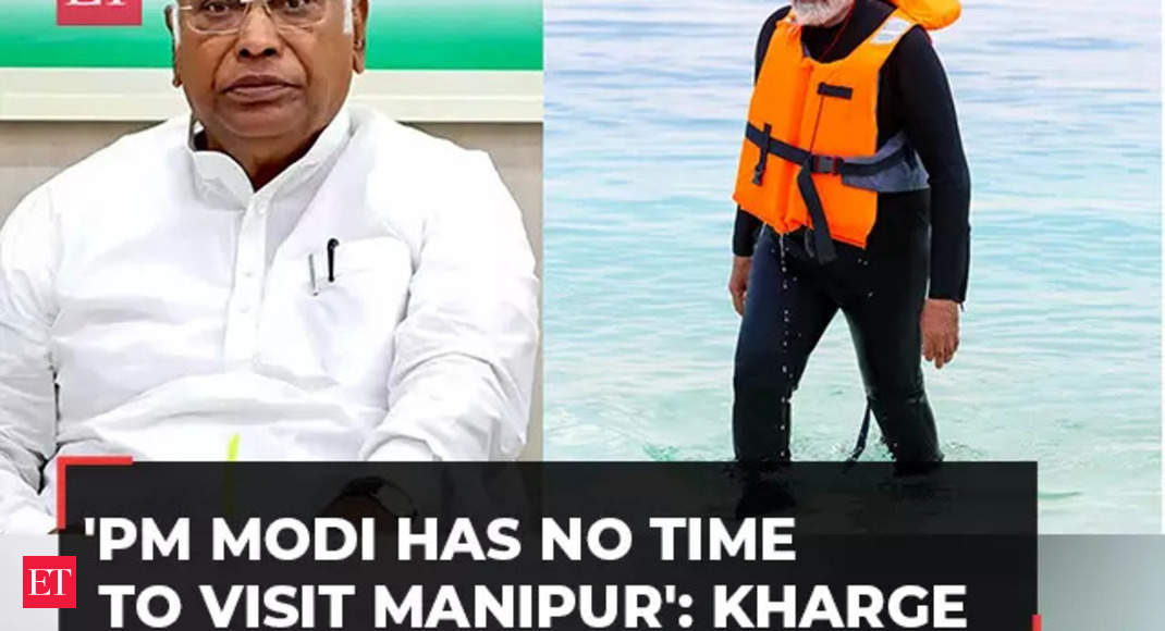 PM Modi has time for Lakshadweep but no time to visit Manipur: Mallikarjun Kharge