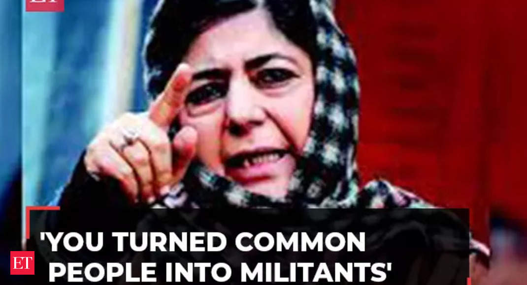 PDP Chief Mehbooba Mufti blames BJP, says ‘You turned common people into militants’