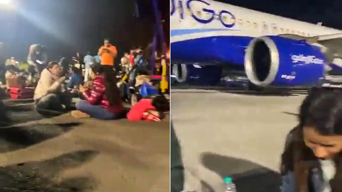 Passengers of IndiGo flight sit on tarmac at Mumbai Airport after diversion