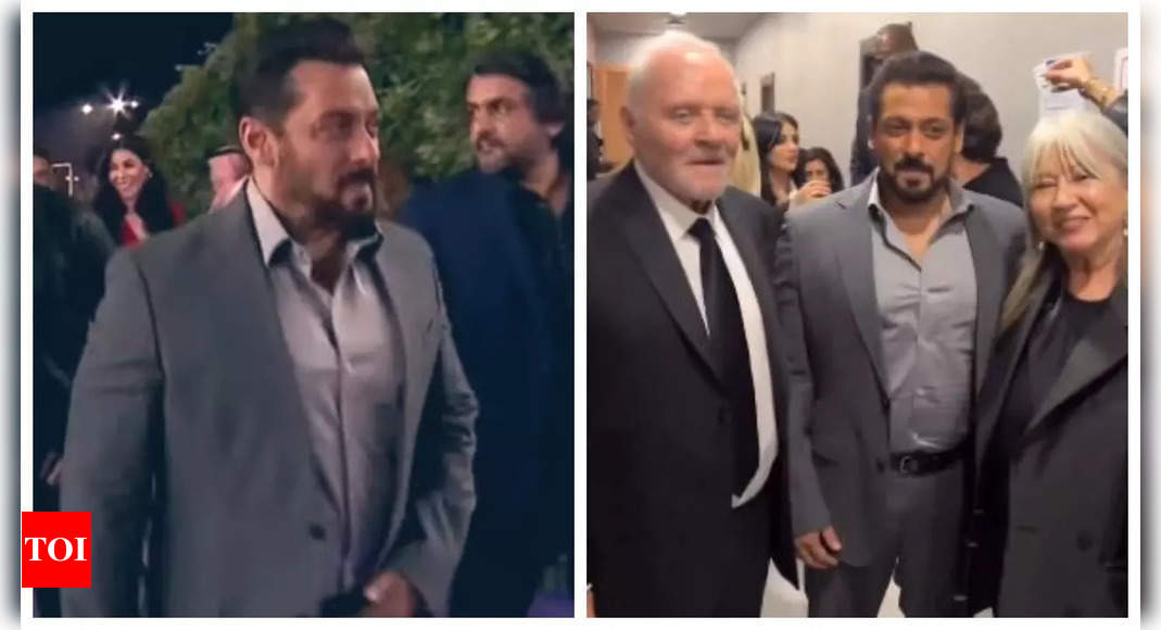 Salman Khan Strikes a Pose with Anthony Hopkins in Riyadh: Viral Video