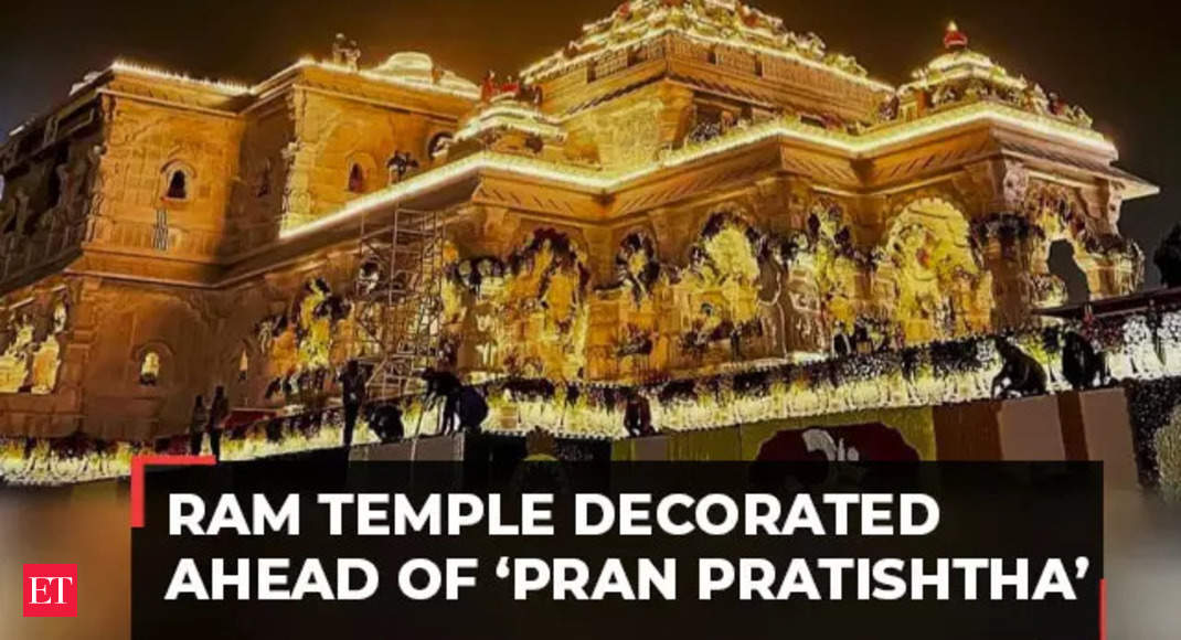 Ayodhya’s Ram temple adorned for ‘Pran Pratishtha’ ceremony