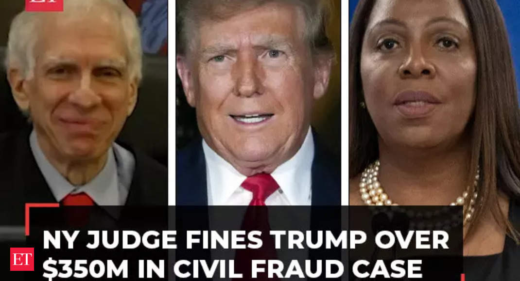 Donald Trump ordered to pay over $350M in civil fraud lawsuit, former president criticizes judge