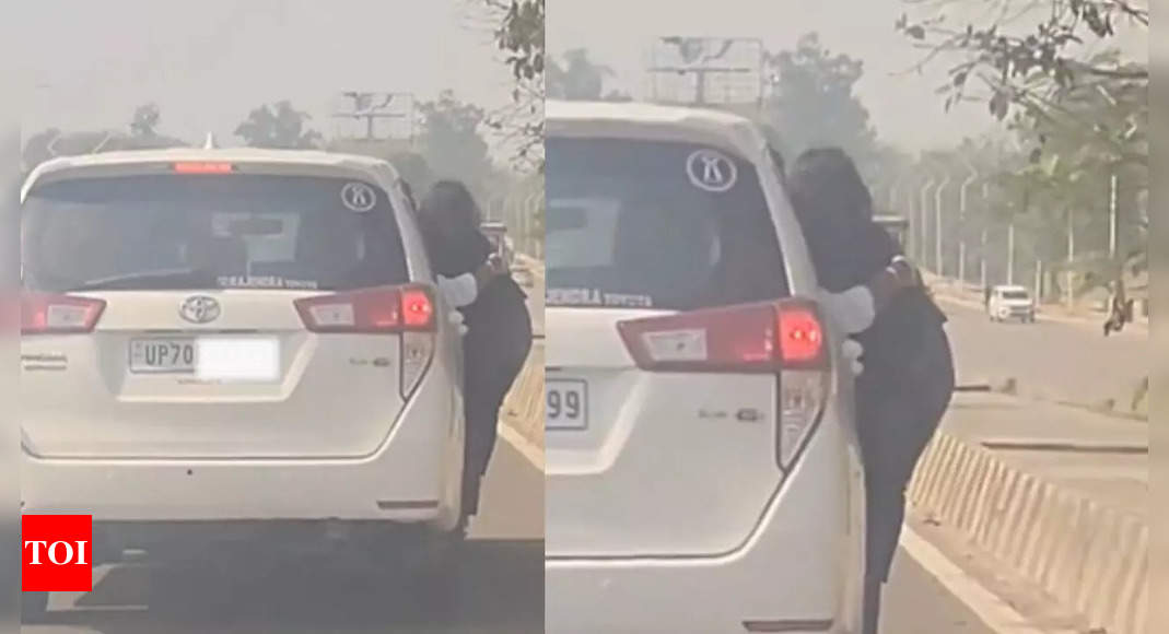 Woman Clings to Car Door in Lucknow, Video Sparks Concerns