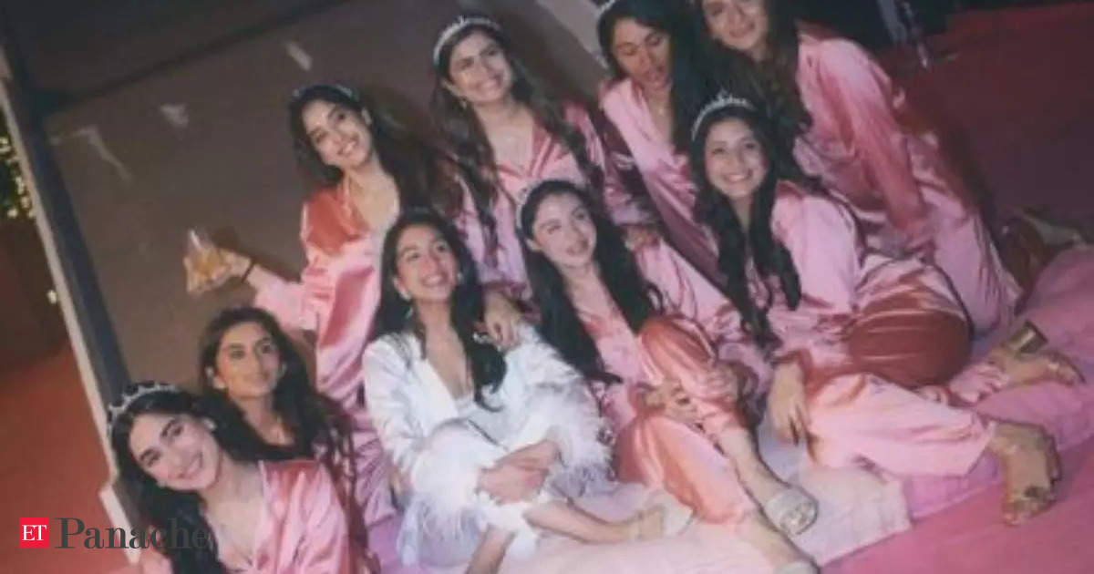 Janhvi Kapoor shares photos of Radhika Merchant’s pink-themed bridal shower