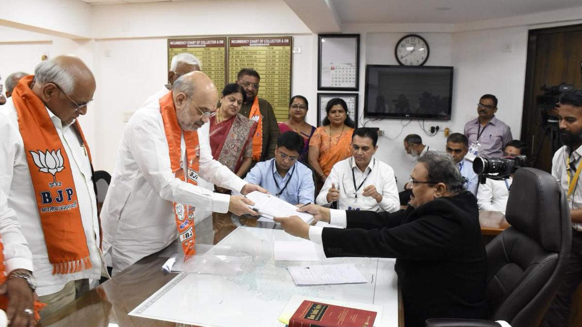 Amit Shah files nomination papers for Gandhinagar Lok Sabha seat