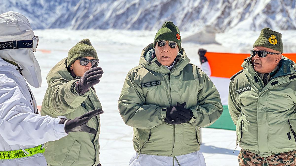 Defence Minister Rajnath Singh visits Siachen Base Camp, reviews military preparedness