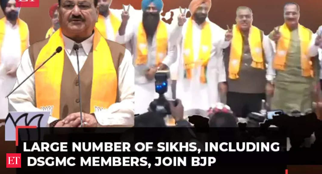 Large number of Sikhs, including DSGMC members, join BJP in the presence of JP Nadda