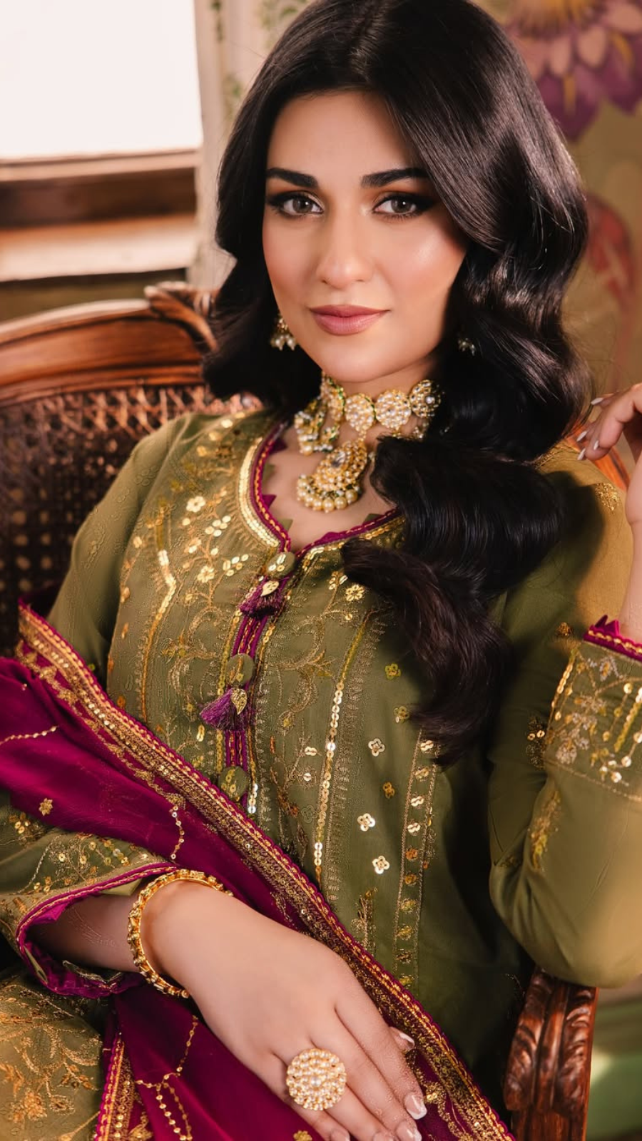 Go Gorgeous This Season with Designer Straight Ethnic Suits: Goals by Sarah Khan